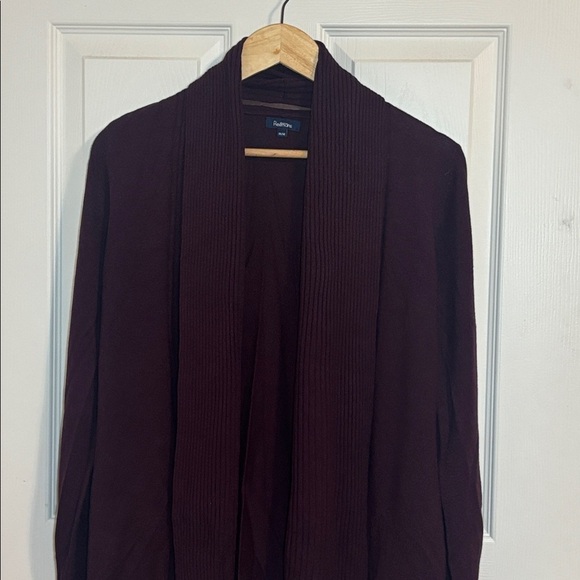 Reitmans Deep Plum Open Cardigan, - Picture 2 of 6